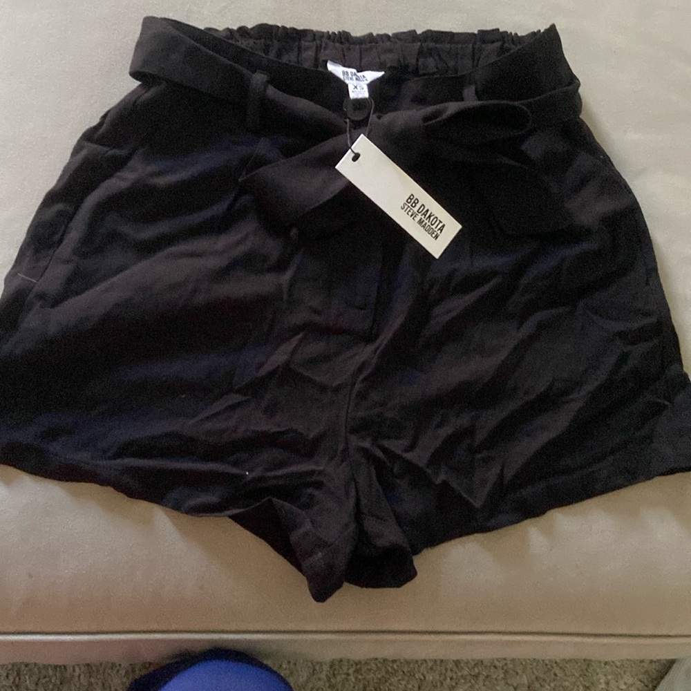 NWT - Black BB Dakota Steve Madden Shorts with Tie Front, XS